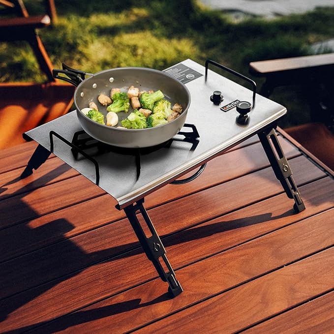 Onlyfire IGT Foldable Camping Stove, Portable Propane Gas Camp Stove for Outdoor Cooking, Tailgating, RV, Picnicking, GS335