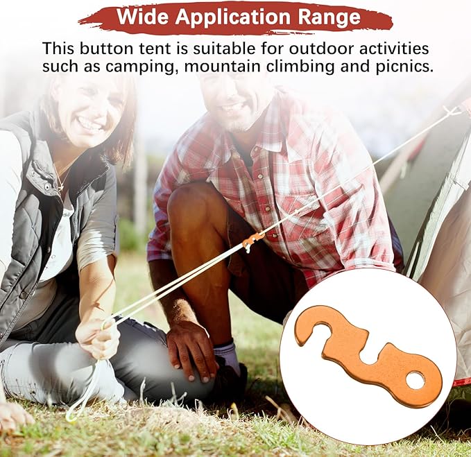 Rope Tensioner Aluminum Alloy [30PCS] - Guyline Cord Adjusters Use for Camping & Hiking & Picnic & Outdoor Activities- [Gold-1.7IN] Tent Rope Adjuster