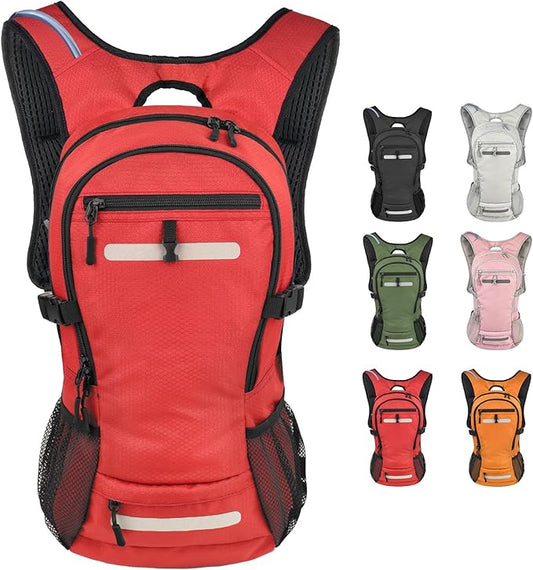 Zavothy 18L Multipurpose Hiking Backpack with 3L Water Bladder ??Durable Hydration Backpack with Insulated Bladder Compartment, Hidden Helmet Holder & Rain Cover ??for Hiking, Commuting, and Camping