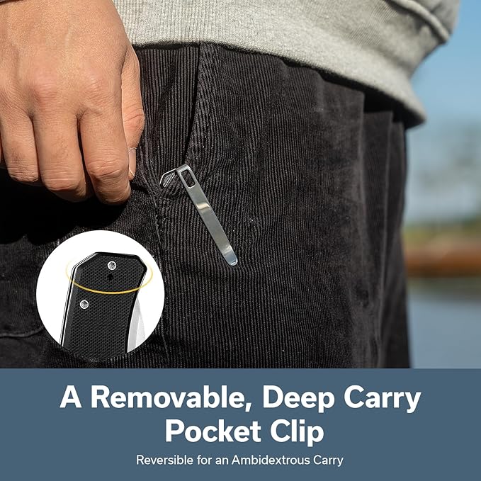 SENCUT Skarnax Pocket Knife for Men, Folding Knife with 3.79" 9Cr18MoV Blade & G10 Handle, Lightweight Everyday Carry, Camping, Hunting, Outdoor (Black)