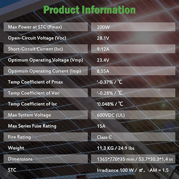 JJN Bifacial 400 Watt Solar Panel 12V 10BB Monocrystalline Solar Panels High Efficiency Solar Module for RV Home Farm Trailer Camper Marine Off Grid System(2 PCS 200 Watt)