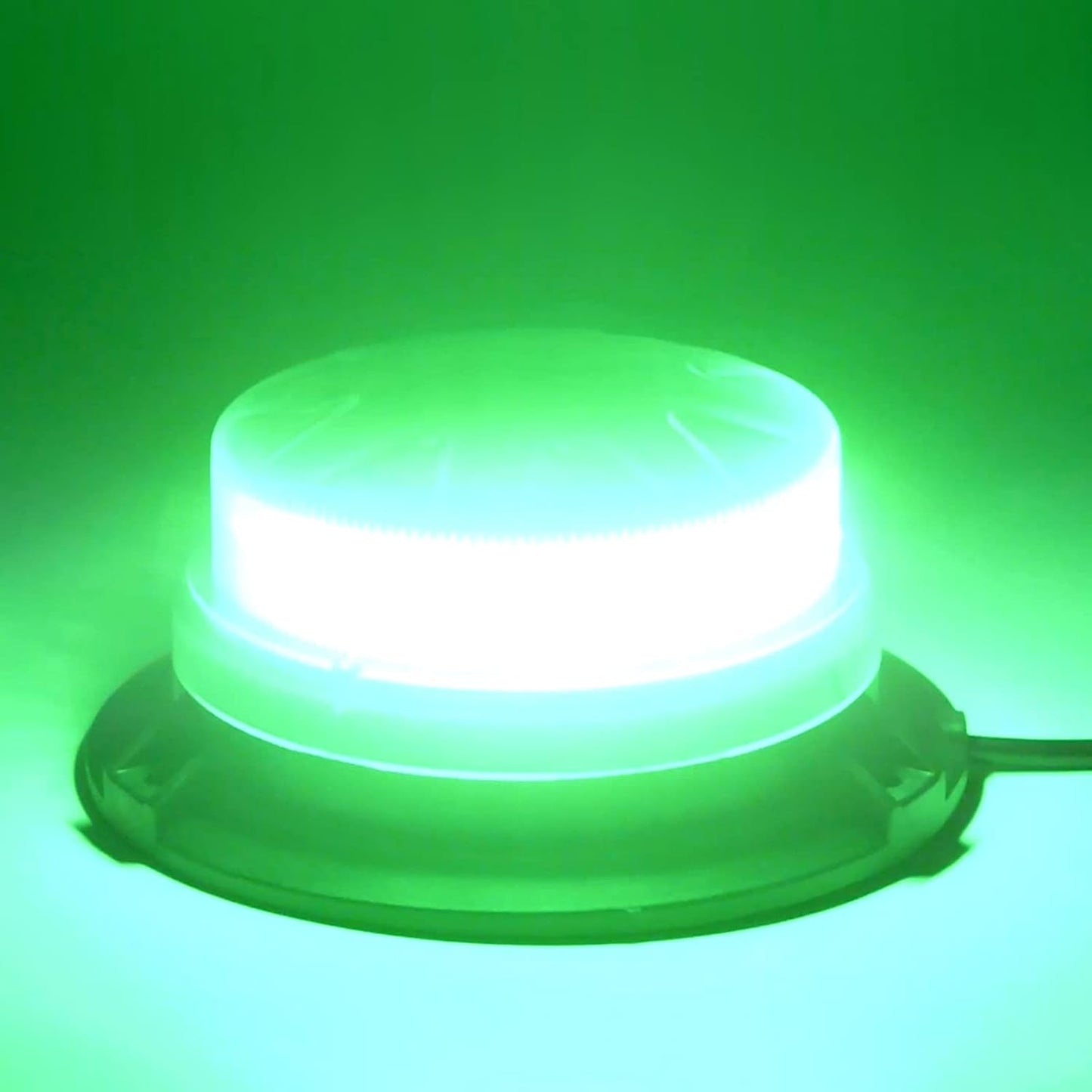 24 LED Emergency Strobe Beacon Light, Magnetic Mount Warning Signal Lamp, 12V-24V Waterproof Flashing Safety Light for Trucks, Forklifts, Tractors & Construction Vehicles (Green/Amber/Blue/Red)