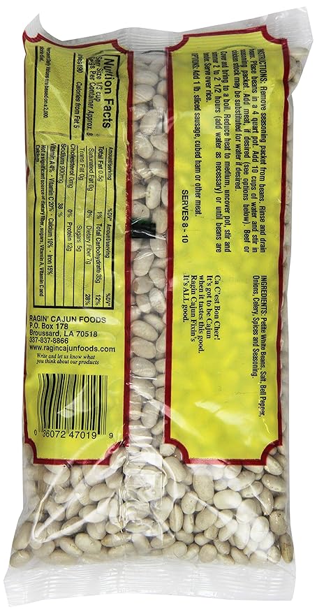 Seasoned White Beans 16 oz Ragin Cajun (Pack of 6)
