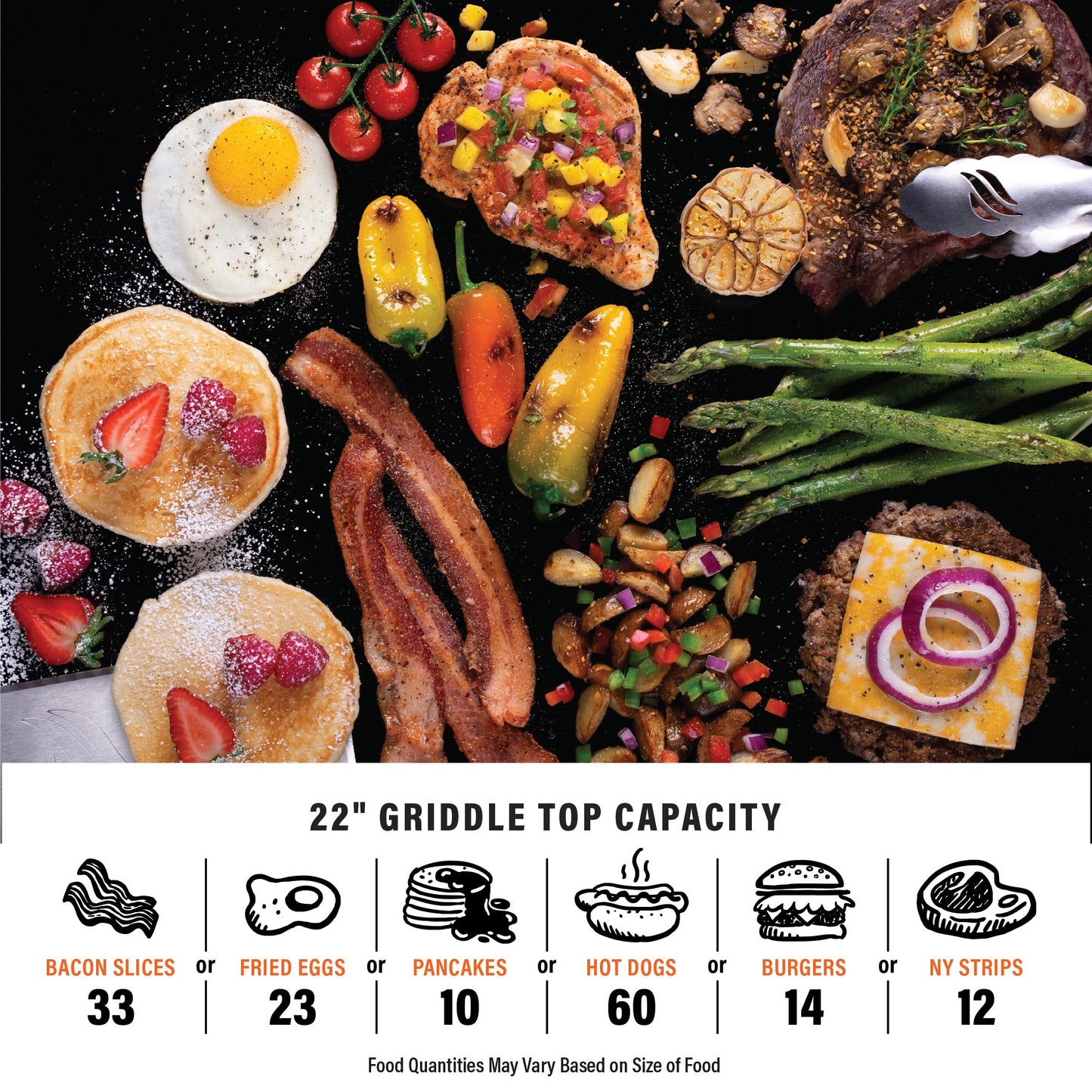 Blackstone OTG Outdoor Tabletop Griddle with Built-in Hood, Black, 22 Inch