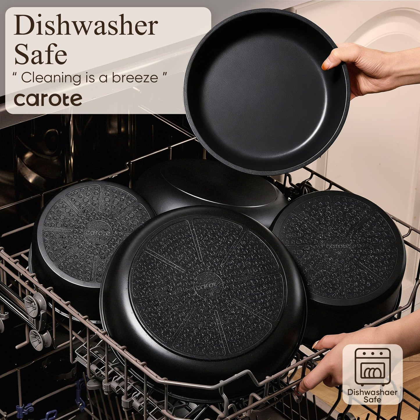 CAROTE 19pcs Pots and Pans Set Non Stick, Detachable Handle Cookware Set