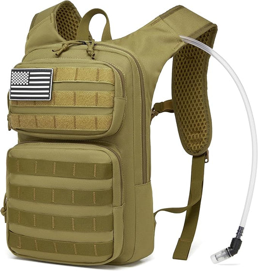 wotony Hydration Backpack with Water Bladder for Hiking Tactical Hydration Pack for Men Women Molle Water Backpack for Hiking