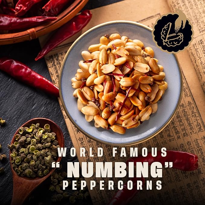 WA-CHAA! Variety Pack Spicy Sichuan Peanuts, Numbing Mala Peppercorns, Toasted Chili Flakes, Protein-Packed, Party Snacks, Non-GMO, On-The-Go Travel Size 1.5 Oz 12 pack (6 Original Heat + 6 Double Heat)