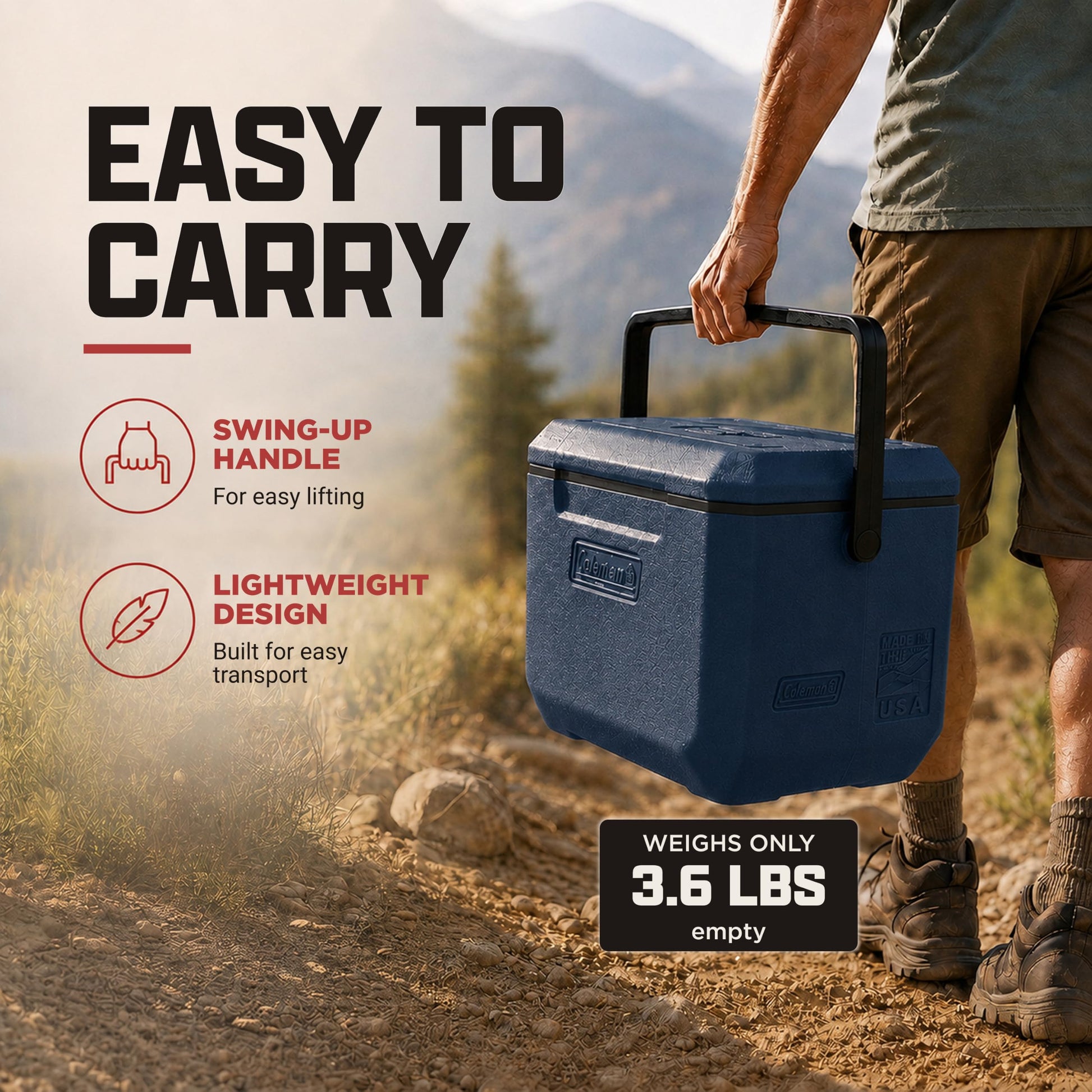 Coleman Chiller 16qt Portable Cooler with Ice Retention and 2-Way Heavy Duty Handles, Leak