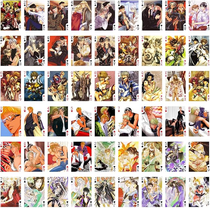 Anime Playing Cards Yaoi Collection # Poker Deck 54 Cards All Different # HIGURI YUU Sayuki Yura Youka Nitta Yaoi Manga Anime