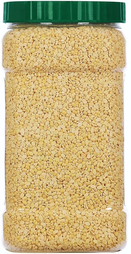 Rani Organic Urid/Urad Dal (Split Matpe Beans Skinless) Indian Lentils 64oz (4lbs) 1.81kg Bulk PET Jar ~ All Natural | Vegan | Gluten Friendly | NON-GMO | Indian Origin | USDA Certified Organic
