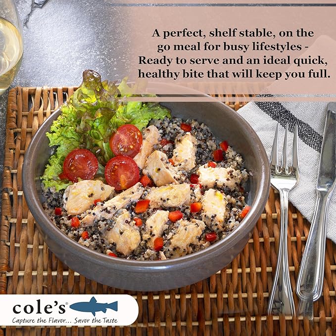 COLE’S Open & Eat Meals Variety Pack | 5.6 oz Hand-Packed Smoked Salmon & Trout with Quinoa & Vegetables | Ready to Eat Meals | High Protein - 12 pack