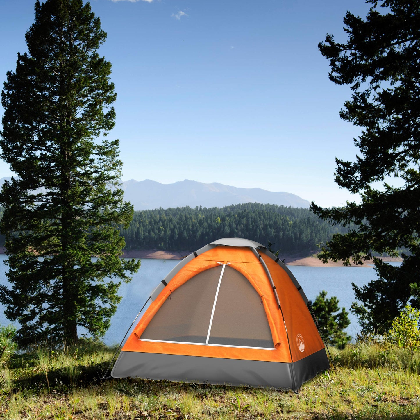 2-Person Camping Tent - Includes Rain Fly and Carrying Bag - Lightweight Compact Outdoor Tent for