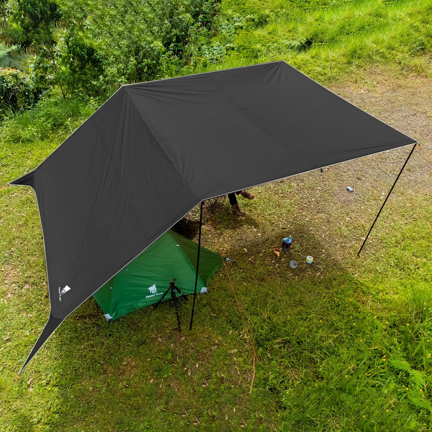 GEERTOP Large 17 x 10 ft Tarp Waterproof Portable Hammock Rain Fly Outdoor Awning Backpacking Tarp