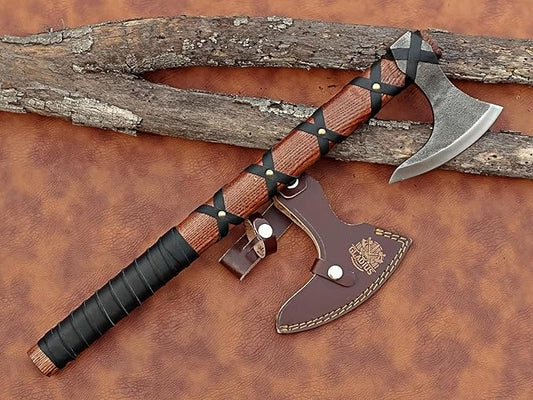 | Exquisite Handmade Viking Axe - Ideal for Collectors & Enthusiasts | Authentic, Artisan-Crafted | Medieval Styled Axe with Durable and Robust High Carbon Steel (GC-AX10)