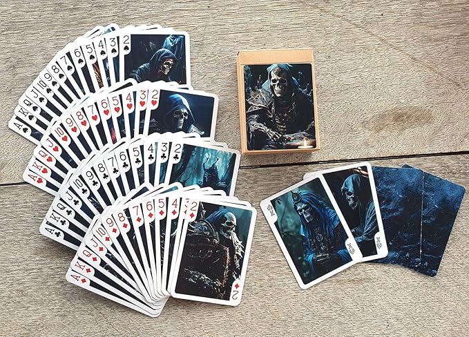 LICH NECROMANT Playing Cards (Poker Deck 54 Cards All Different) Lich Skeleton Undead Alchemist Necromant Warrior Fantasy RPG Posters