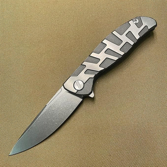 Customized Titanium Pocket knife Frame lock Folding knives M390 Blade with Titanium Handle Gift for Husband Son