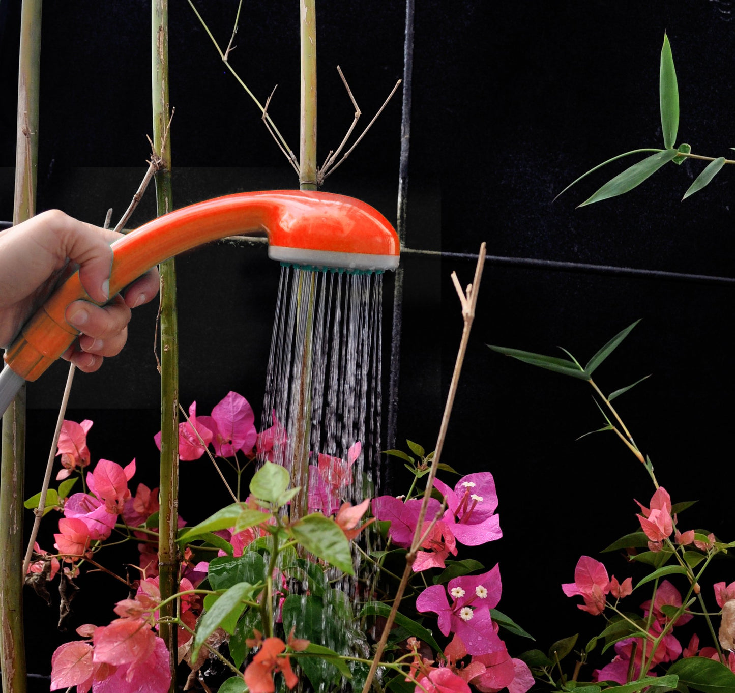 Ivation Portable Outdoor Shower, Battery Powered, Water Pump, Rechargeable