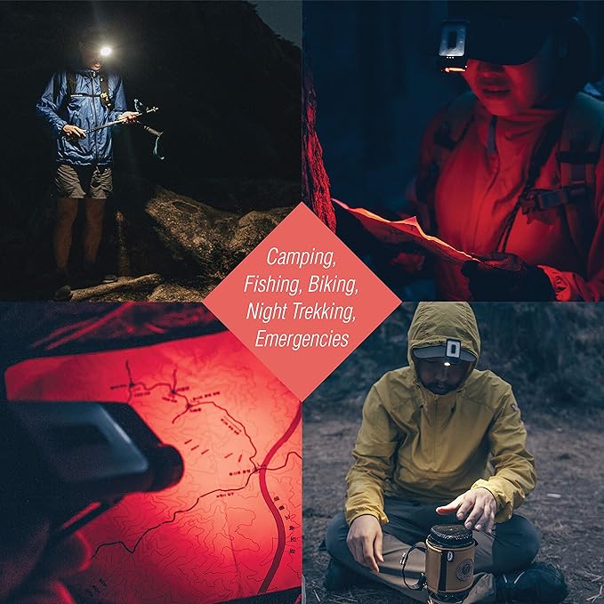 Claymore Capon 65A+ Tan Ultra-Light Clip-On Cap Light ??USB-C Rechargeable 230LM LED Compact Headlamp | 3 Modes IP54 Water-Resistant Up to 19 Hrs Runtime for Camping, Running, Outdoor