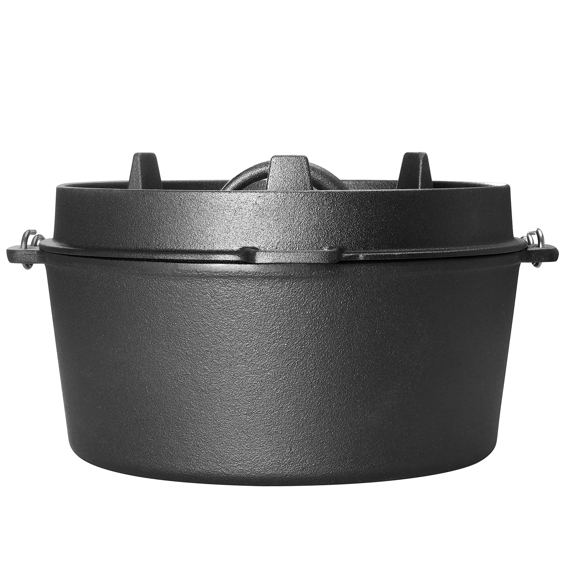 EDGING CASTING Pre-Seasoned Cast Iron Camping Dutch Ovens, Outdoor Camping Dutch Oven Pot with Lid