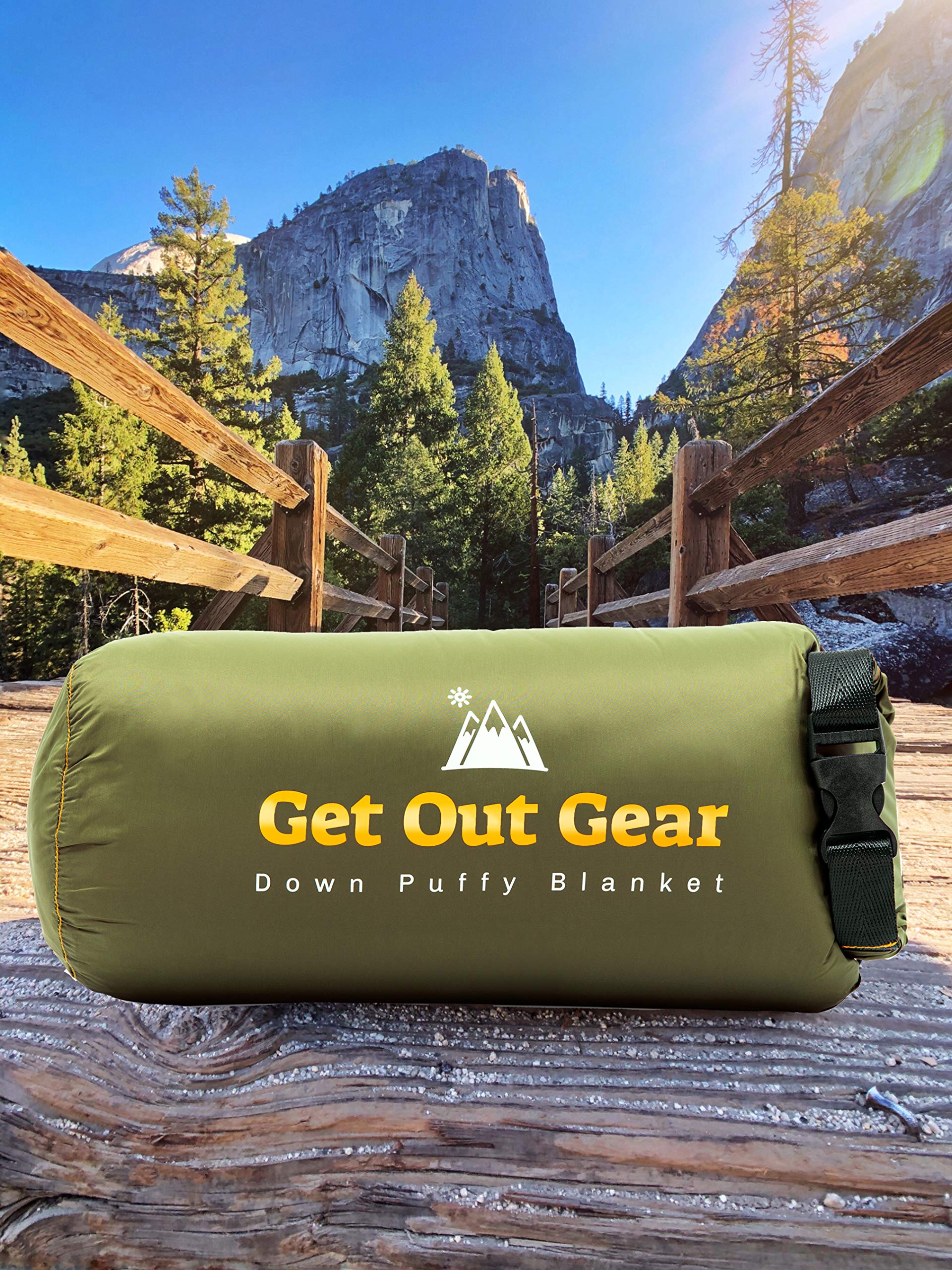 Get Out Gear Down Camping Blanket - Outdoor Lightweight Packable 650 Fill Power Down Blanket