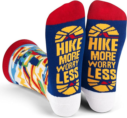 Lavley Outdoors Socks With Fun Sayings - Cool Gifts for Hiking, Camping, and Mountain Lovers