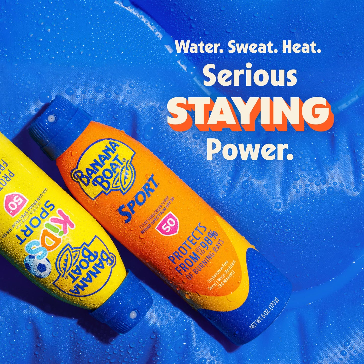 Banana Boat Sport SPF 50 Sunscreen Spray, 6 oz (2 Pack)