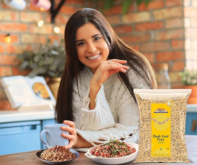 Rani Black Eyed Peas, Dried Cowpeas (Lobhia) 64oz (4lbs) 1.81kg Bulk ~ All Natural | Vegan | Kosher | Gluten Friendly | Product of USA