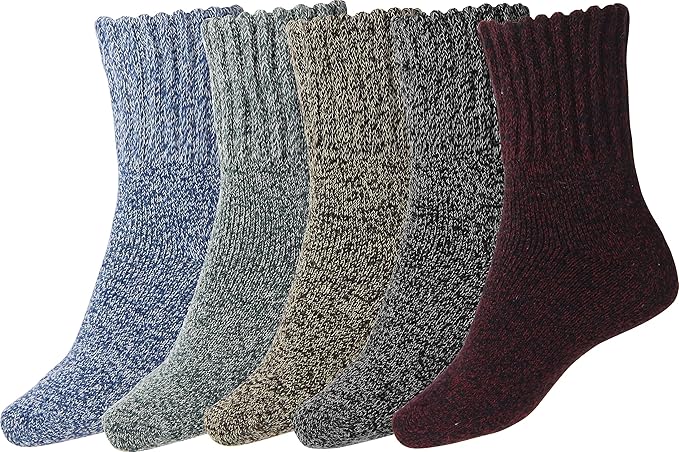 BomKinta Boot Socks for Women Winter Solid Thick Warm Socks Cozy Crew Socks Christmas Gift
