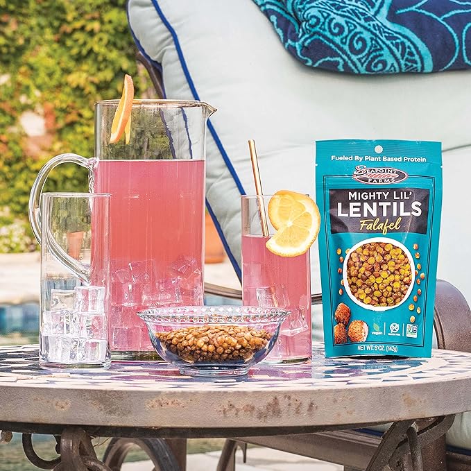 Seapoint Farms Mighty Lil??Lentils, Falafel, Plant Based Protein, Vegan, Gluten-Free, Non-GMO, and Kosher Crunchy Snack for Healthy Snacking, 5 oz (Pack of 3)