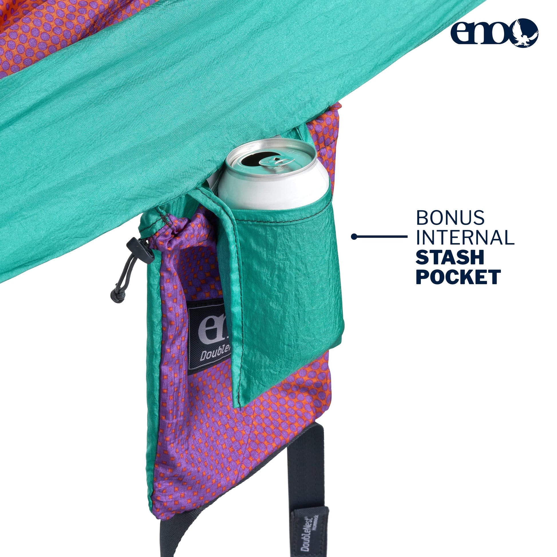 ENO DoubleNest Hammock - Lightweight, Portable, 1 to 2 Person Hammock - for Camping, Hiking