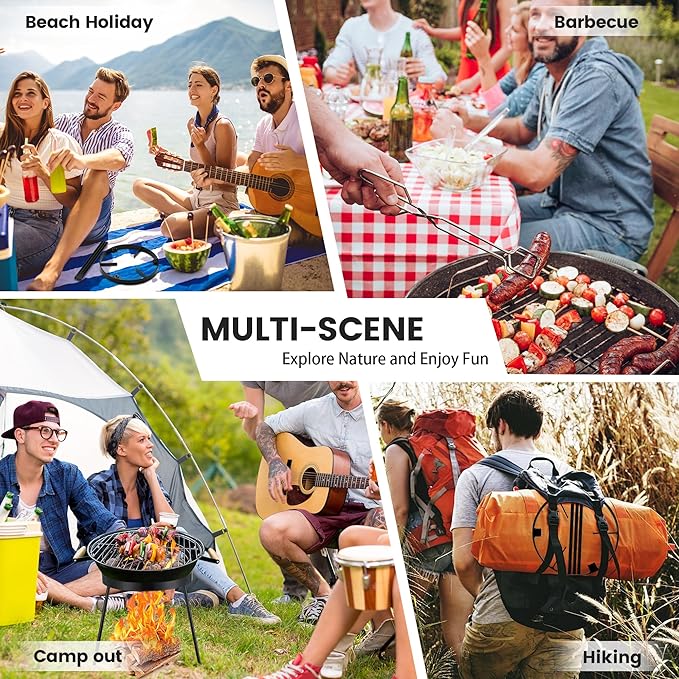 Campfire Tripod for Cooking - Campfire Cooking Equipment, Outdoor Fire Pit Stand, High Temperature Resistant Removable Camping Tripod for Cooking Dutch Oven,Jetboil,Griddle