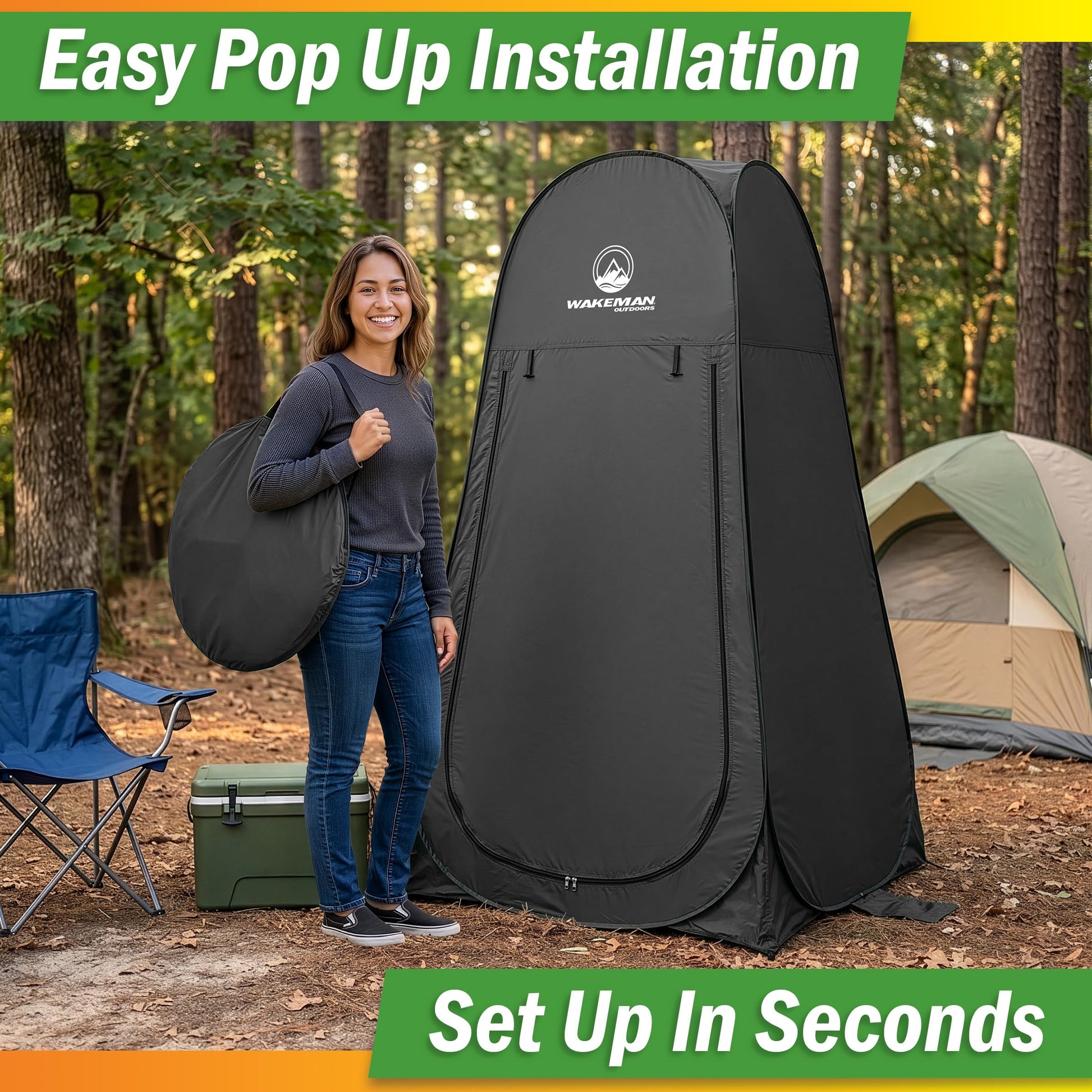 Pop Up Pod - Privacy Shower Tent, Dressing Room, or Portable Toilet Stall with Carry Bag for