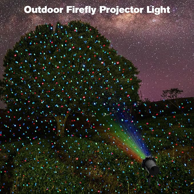 Laser Christmas Projector Lights Outdoor, 3 Colors RGB Christmas Laser Lights Outdoor Waterproof Holiday Projector Halloween Christmas Decorations Indoor Outdoor Landscape Lights for Home Garden Yard