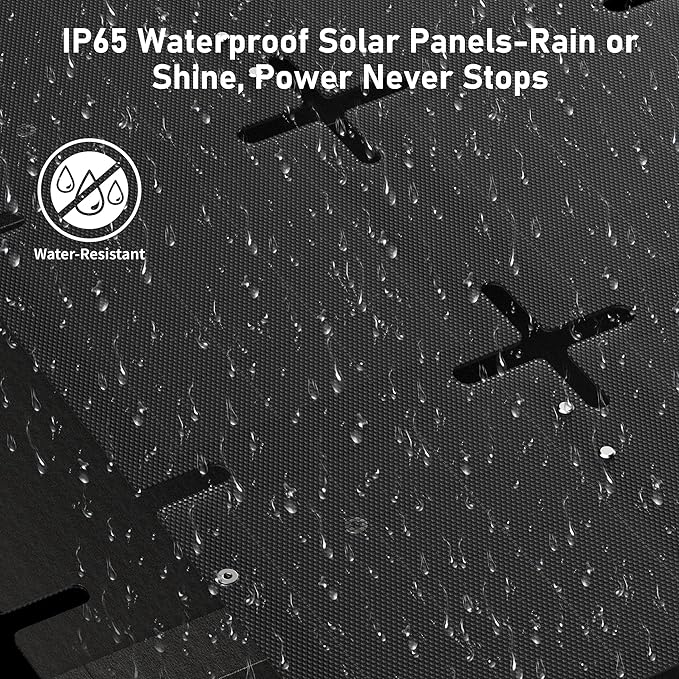 Portable Solar Panel 100W, Monocrystalline 24.8% High Efficiency Foldable Solar Panel, Solar Charger Kit IP65 Waterproof for Camping RV Backpacking Outdoor Use