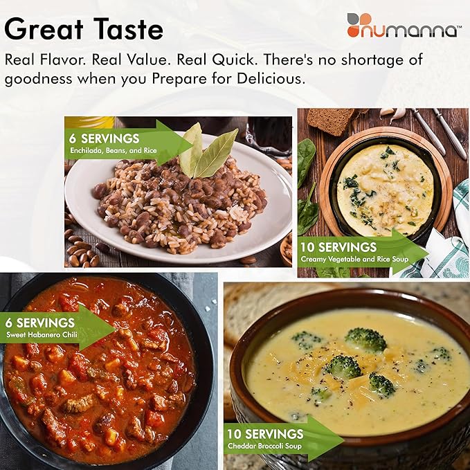 Numanna Grab-n-Go Bucket ??80 Servings, 12 lbs | Freeze-Dried Premade Meals | Ready-to-Eat Breakfast & Dinner | Non-Perishable, 25+ Year Shelf Life | Emergency & Survival Food Kit | Made in USA | Pack of 1