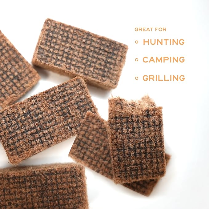Fire Starters ??24-Pack | Non-Toxic, Odorless & Weatherproof Fire Starters for Camping, Fireplace, BBQ, Wood Stove & Grill | Easy Light, Long Burning 8??0 Minutes