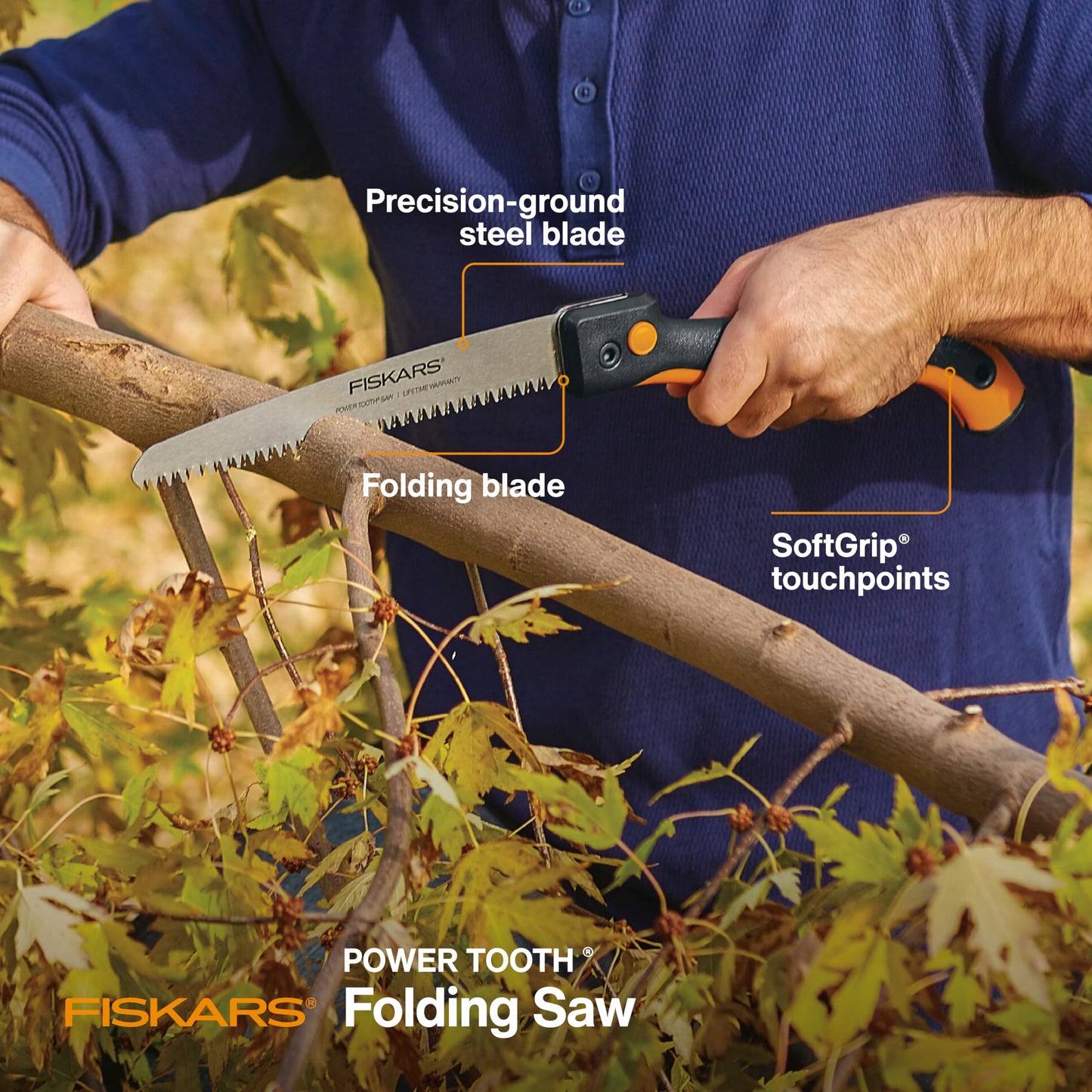 Fiskars 10" Folding Pruning Saw with Dual Position Locking Blade