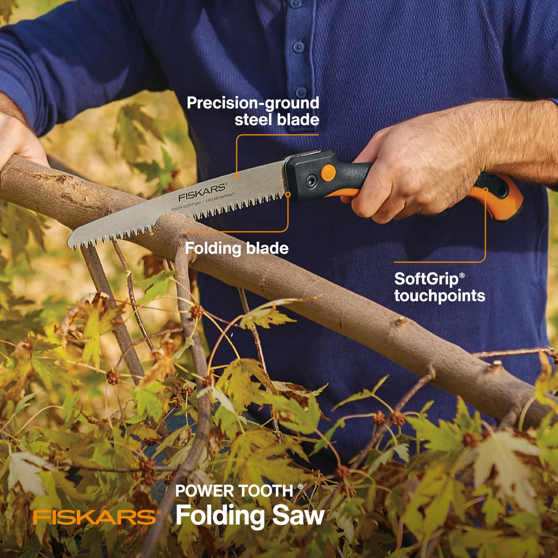 Fiskars 10" Folding Pruning Saw with Dual Position Locking Blade