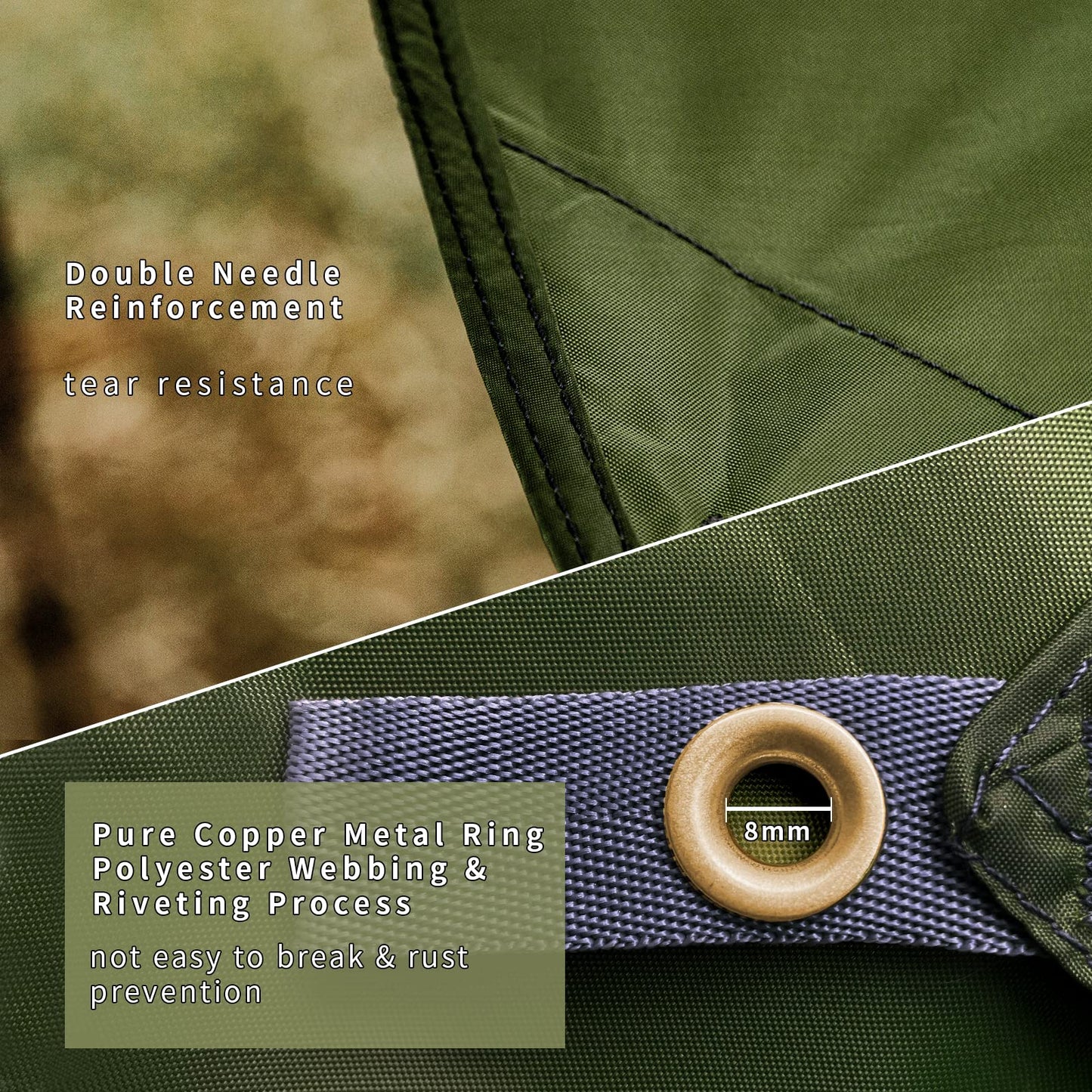 Unigear Hexagon Hammock Rain Fly Waterproof Camping Tarp 12x10-15x14FT