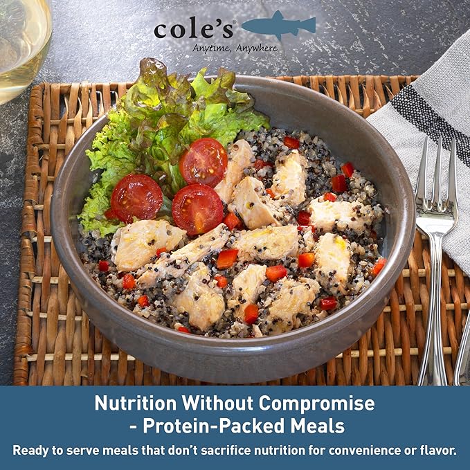 COLE’S - Patagonian Smoked Salmon Fillet with Quinoa| Ready to Eat Meal | 5.6 oz Hand-Packed Canned Fish | 19g Protein | High in Vitamin D | 6 pack