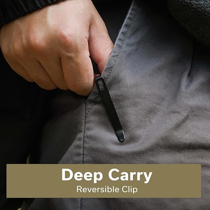 CIVIVI Sixgill Folding Pocket Knife for EDC, 3.41'' Damascus Blade Guibourtia Wood Handle, Deep Carry Reversible Clip, Gift for Men Women C24050-DS1