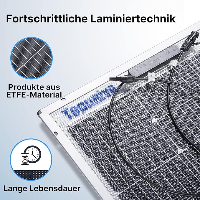 2 PCS Bifacial 100W 12V Solar Panel 9BB Monocrystalline Cell 12 Volt for Marine RV Trailer Boat Cabin Van Car Uneven Surfaces 12V 24V Battery Charge