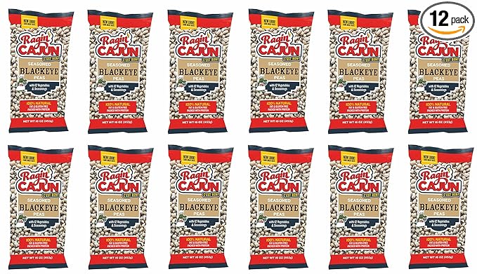Seasoned Blackeye Beans 16 oz Ragin' Cajun (Pack of 12)