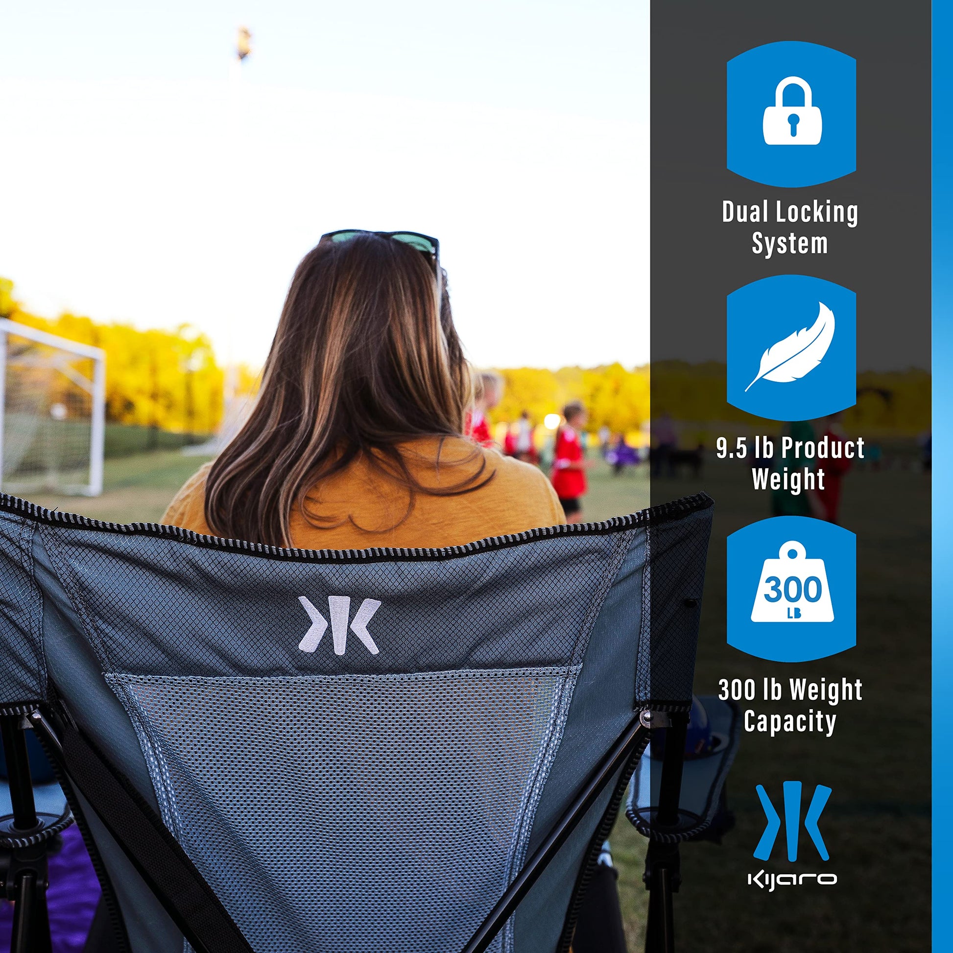 Kijaro Portable Camping Chairs - Enjoy the Outdoors with a Versatile Folding Sports Chair for