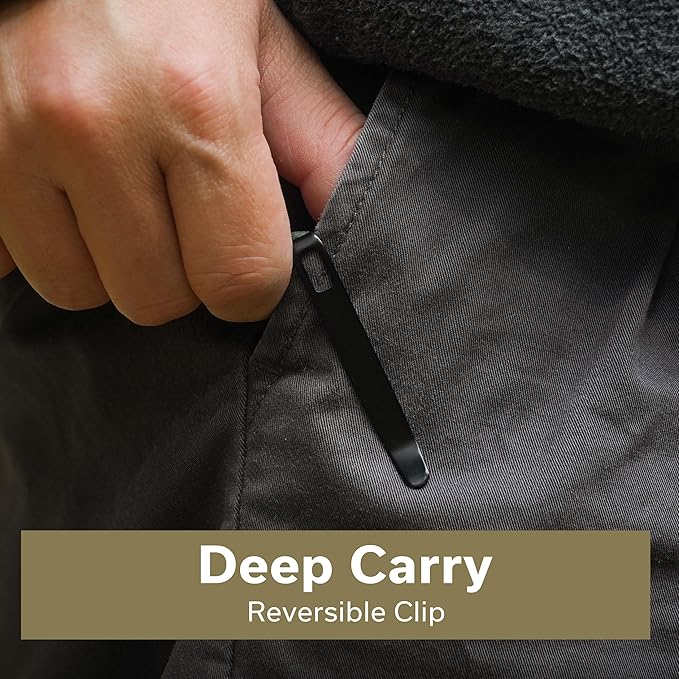 CIVIVI Sixgill Folding Pocket Knife for EDC, 3.41'' Nitro-V Blade Micarta Handle, Deep Carry Reversible Clip, Gift for Men Women C24050-3 (Green)