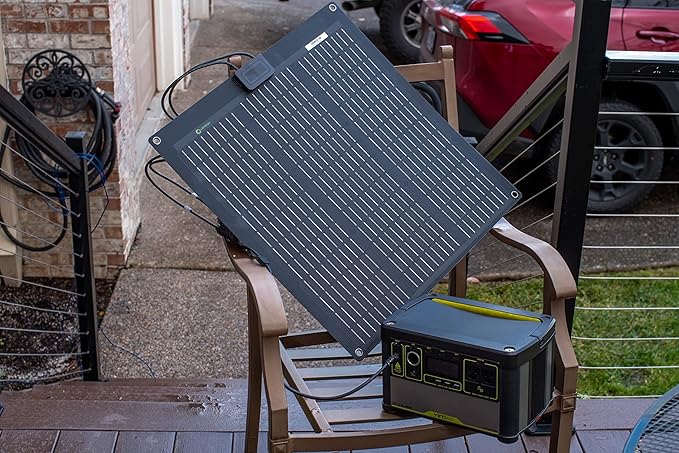 Lensunsolar 50W ETFE Flexible Solar Panel, 23x21.1inch, PERC 9BB 23.5%+ Efficiency Solar Cells, for Campers, RVs, Boats,Tent