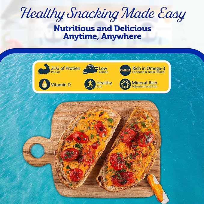 ONBOARD Yellowfin Assorted Tuna Spread 3 Pack 7.1 oz Jars (Spicy, Hummus Organic Style, with Pepper and Olives) - Irresistible High-Protein Snack, Wild-Caught Tuna - For Sandwiches, Chip Dips & Healthy Indulgences for Weight Loss Recipe - Dolphin Safe