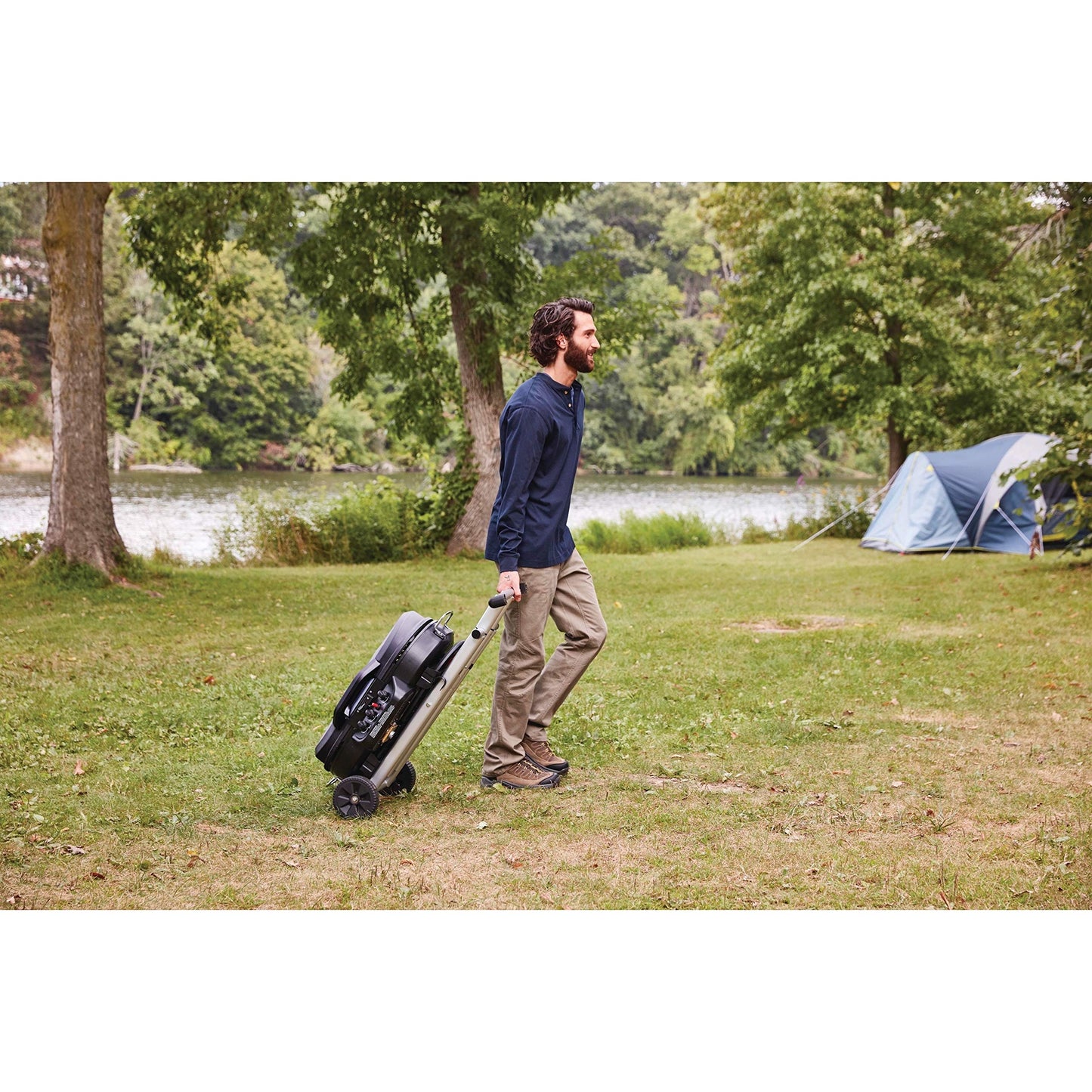 Coleman RoadTrip 285 Portable Stand-Up Propane Grill with 3 Adjustable Burners & Instastart