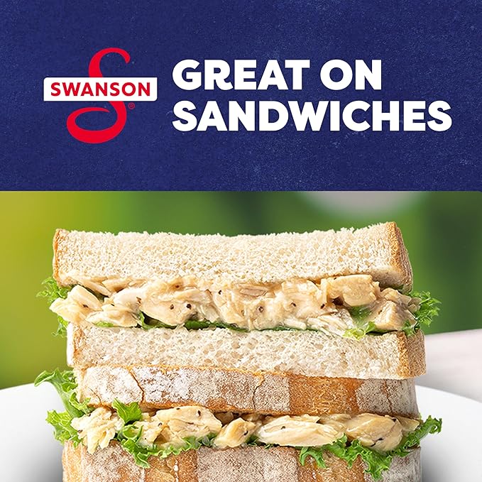 Swanson Lemon and Coarse Ground Pepper White Chunk Fully Cooked Chicken, Ready to Eat, Simple On-the-Go Meals, 2.6 oz Pouch (Pack of 24)