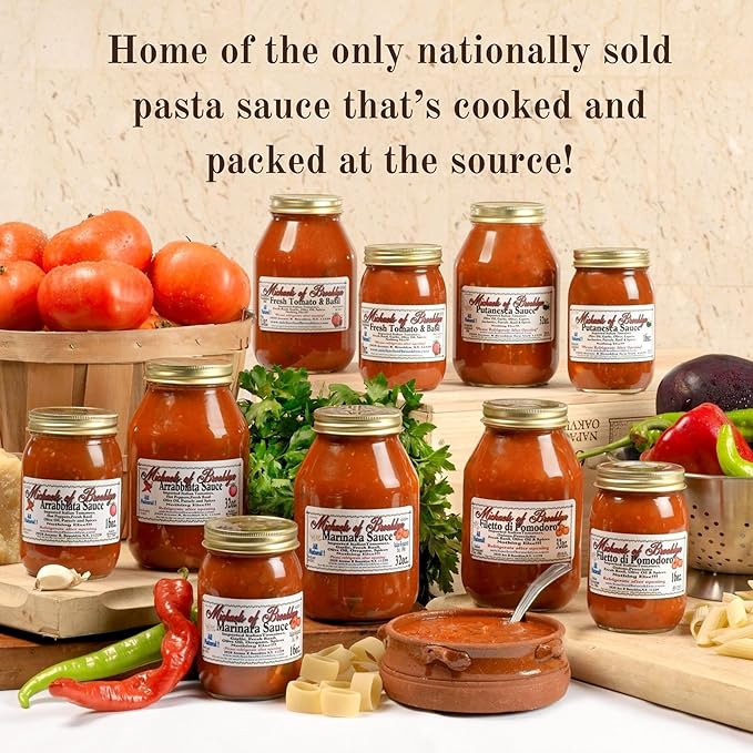 Michaels Of Brooklyn, Sauce, Tomato Basil, Pack of 6, Size 32 OZ, (GMO Free Low Sodium Vegan Wheat Free Yeast Free)